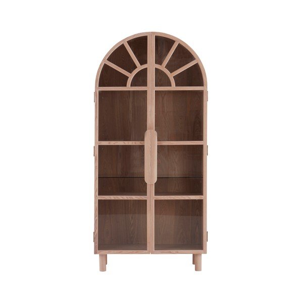 Šviesios natūralios spalvos vitrina iš uosio 90x195x40 cm Sandor – Jotex-image-4