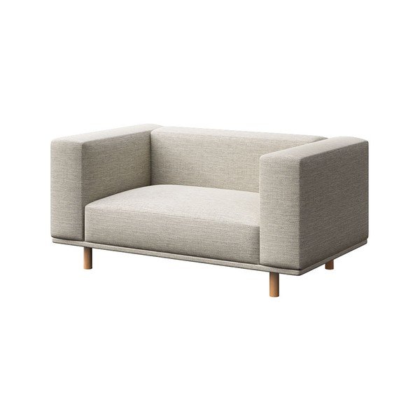 Krėslas šviesiai pilkos spalvos Kukumo – Ame Yens