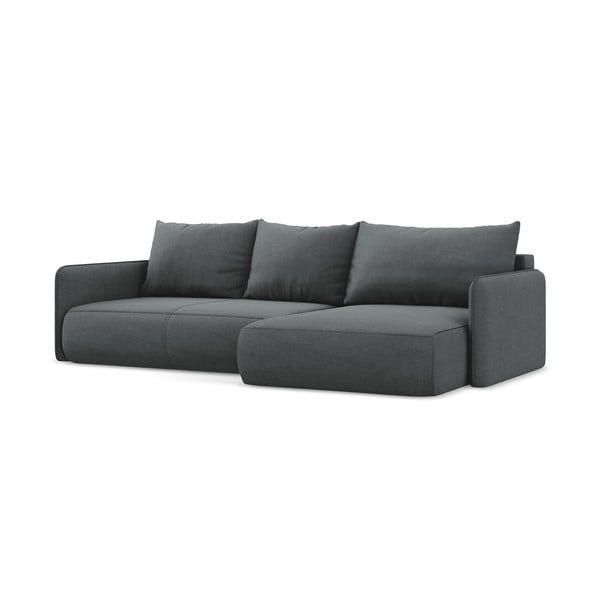 Pilkos spalvos sulankstoma/su sandėliavimo vieta kampinė sofa (su dešiniuoju kampu) Nanea – Makamii-image-3