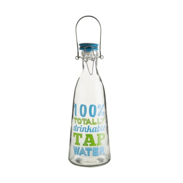 Premier Housewares stiklinis vandens butelis su keraminiu dangteliu, 1 l