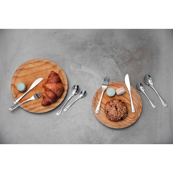 Vaikiški stalo įrankiai sidabrinės spalvos iš nerūdijančio plieno 4 vnt. Water life – Zilverstad-image-1