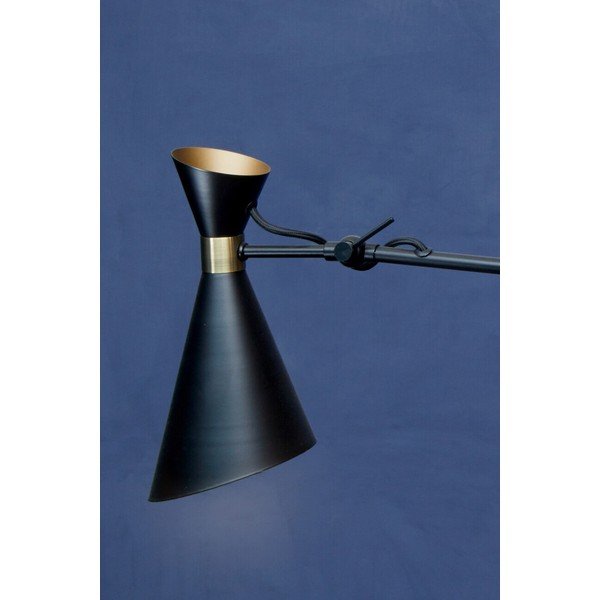 Juodos spalvos/auksinės spalvos iš metalo kabantis šviestuvas su metaliniu gaubtu Linox – Premier Housewares-image-2