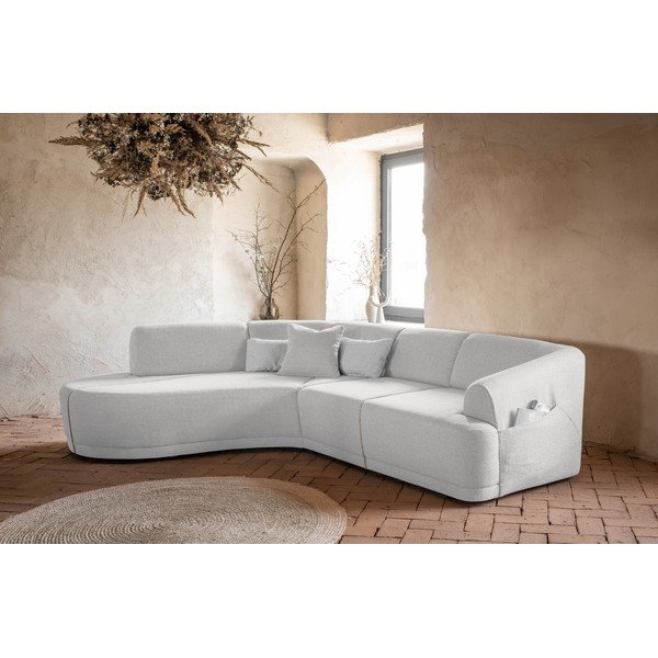 Balta kampinė sofa (kairysis kampas) Bella Siena - Miuform-image-1
