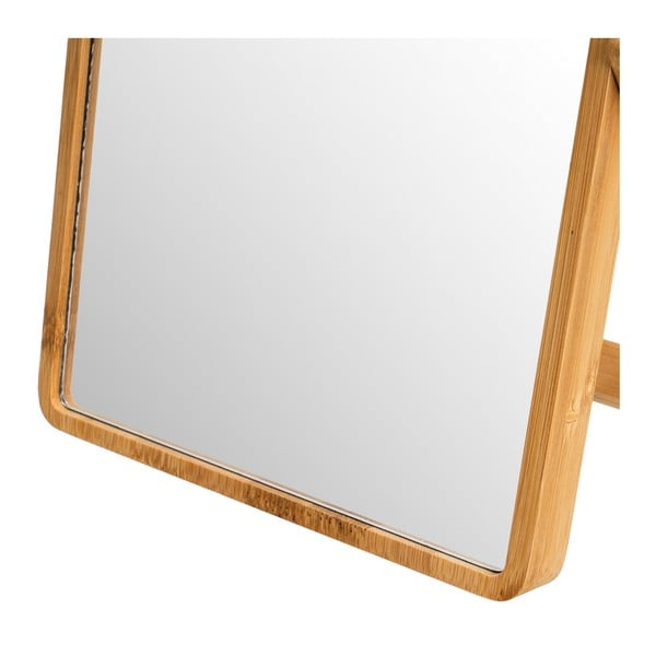 Kosmetinis veidrodis su bambukiniu rėmu 20x27 cm – Casa Selección-image-2