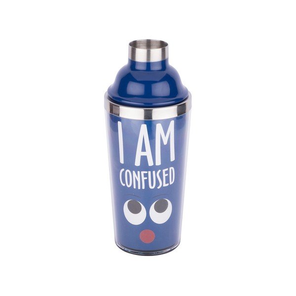 Mėlynas nerūdijančio plieno kokteilių plaktuvas "Tantitoni Drink", 450 ml