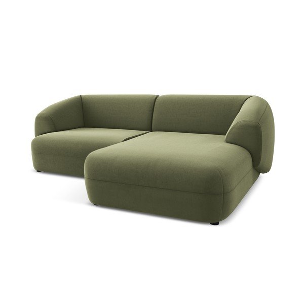 Žalios spalvos iš velveto kampinė sofa (su dešiniuoju kampu) Moana – Makamii-image-4