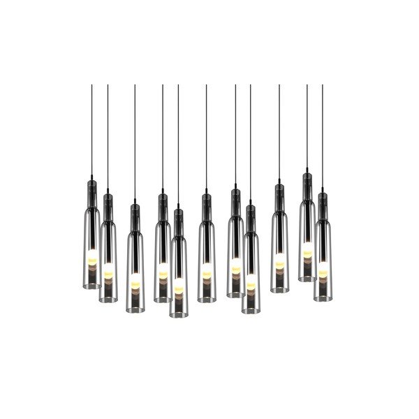 Kabantis šviestuvas sidabrinės spalvos LED su stiklo gaubtu Lucent – Trio Select-image-2