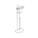 Tualetinio popieriaus laikiklis Metaltex, aukštis 73 cm