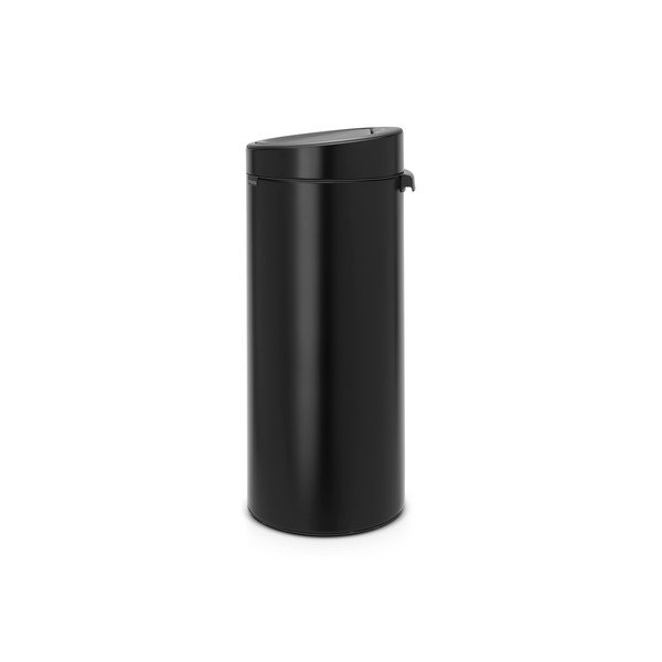 Matinės juodos spalvos iš plieno galima atidaryti palietus šiukšliadėžė 30 l Touch Bin – Brabantia-image-2