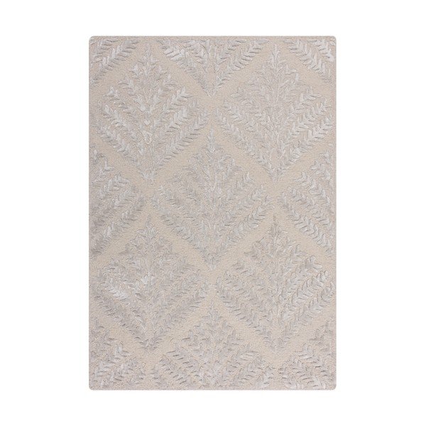 Rankų darbo pilkai smėlinės spalvos iš vilnos mišinio kilimas 160x230 cm Sloane – Flair Rugs