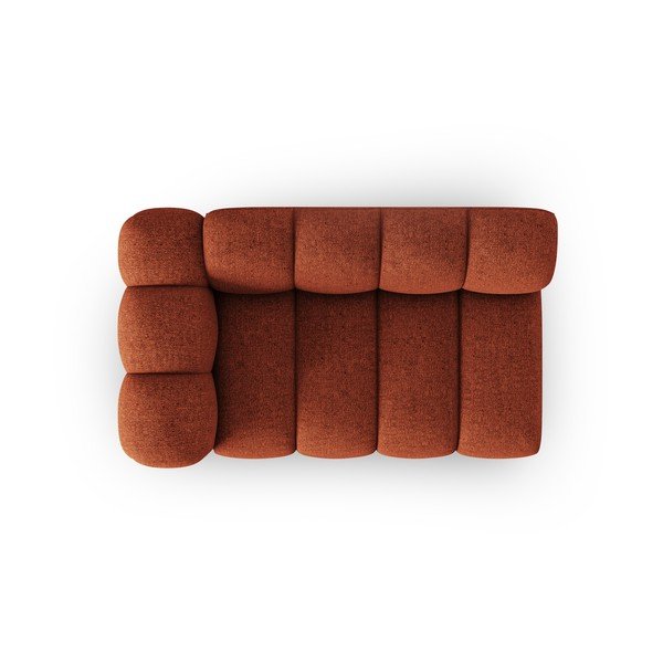 Modulinė sofa raudonos plytų spalvos (su kairiuoju kampu) Lupine – Micadoni Home-image-2