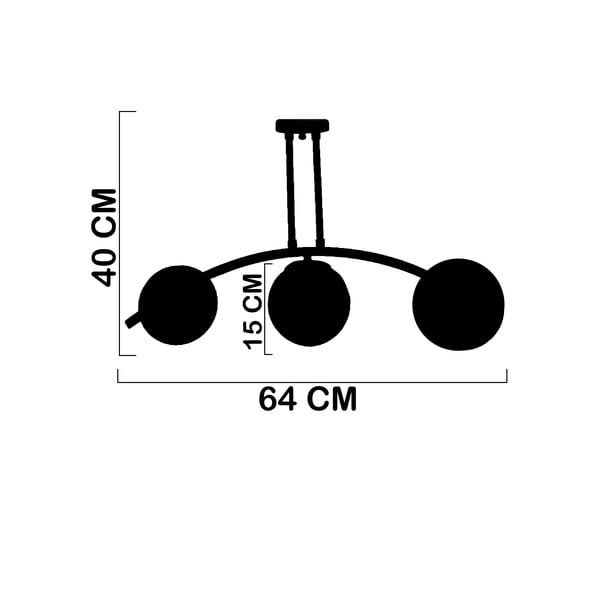 Lubinis šviestuvas geltonos spalvos/juodos spalvos ø 15 cm su stiklo gaubtu Yay – Squid Lighting-image-3
