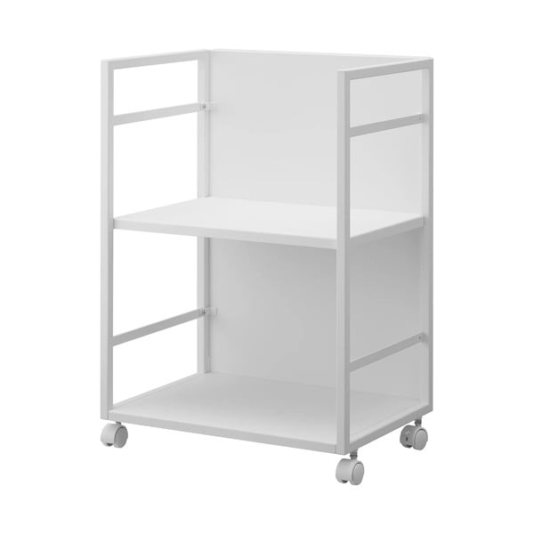 Iš metalo lentyna ant ratukų baltos spalvos 42x60 cm Tower – YAMAZAKI