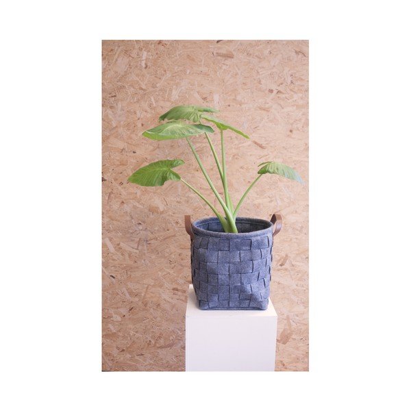 Tamsiai pilkas krepšys su odinėmis rankenomis PT LIVING Storage, ⌀ 34 cm-image-2