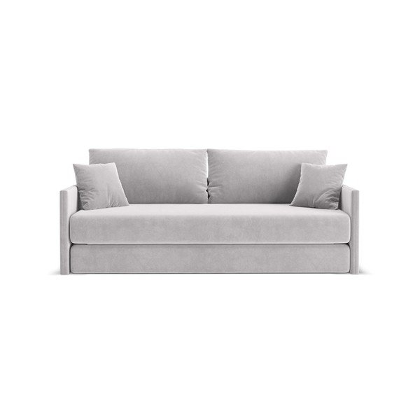 Šviesiai pilkos spalvos sulankstoma sofa iš velveto 209 cm Shannon – Cosmopolitan Design