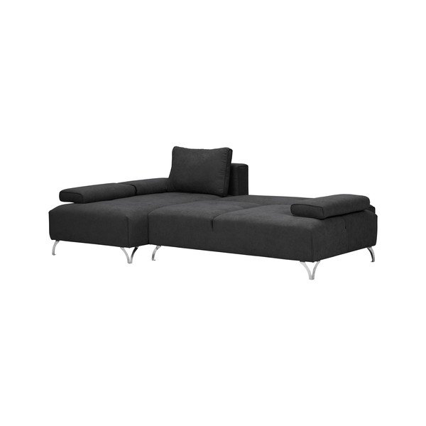 Tamsiai pilka kampinė sofa-lova Windsor & Co Sofas Virgo, kairysis kampas-image-3