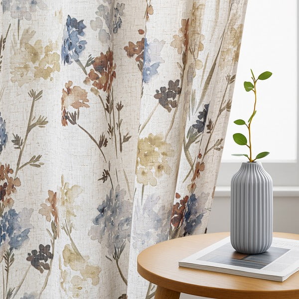 Kreminės spalvos užuolaida 135x250 cm Flosi – Restilo-image-1