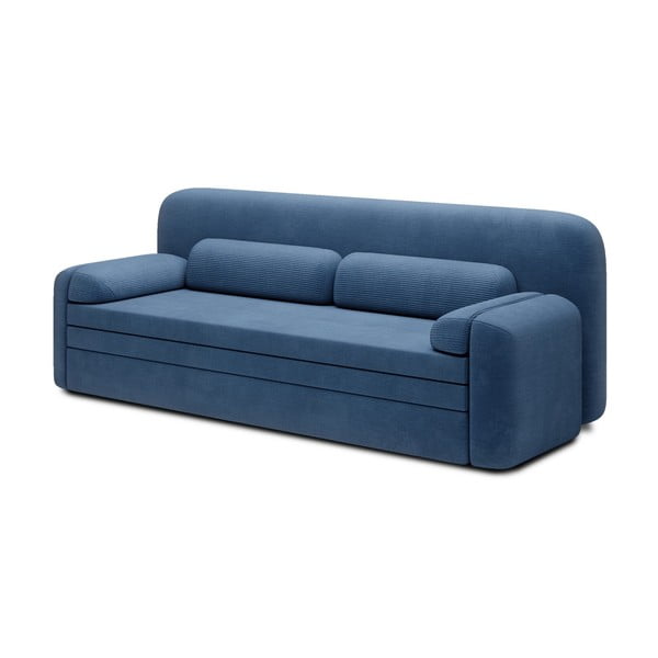 Mėlynos spalvos iš kordinio velveto sulankstoma/su sandėliavimo vieta sofa 236 cm Elioss – ELTAP-image-2