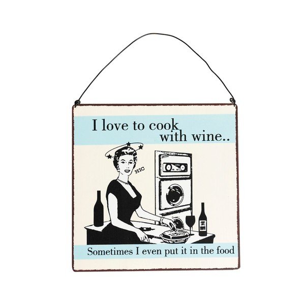 Metalinis ženklas Rex London Cook With Wine-image-1