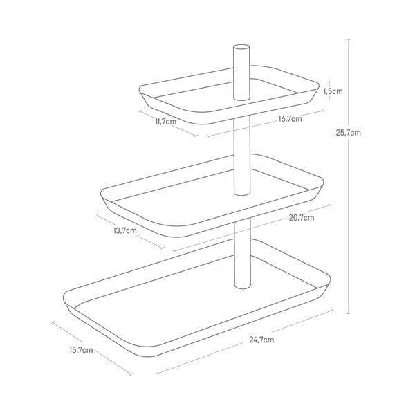 Iš metalo papuošalų stovas Rin – YAMAZAKI-image-4