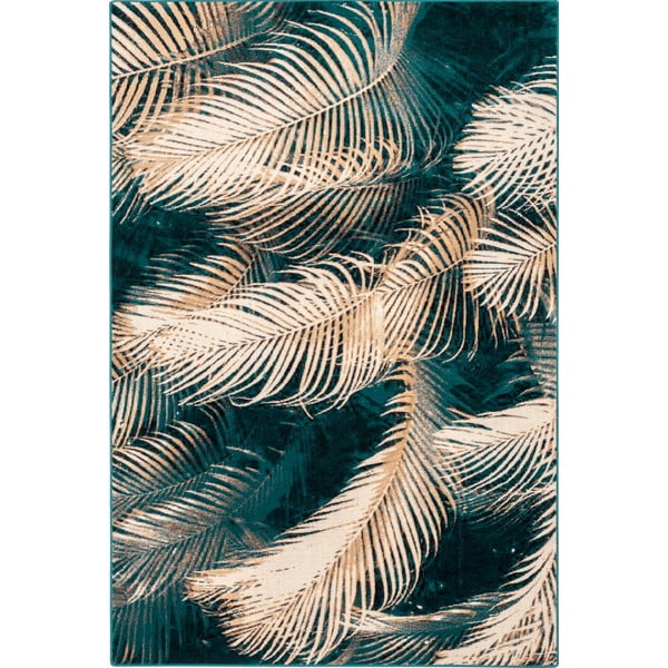 Kilimas iš vilnos smaragdinės spalvos 133x180 cm Areca – Agnella