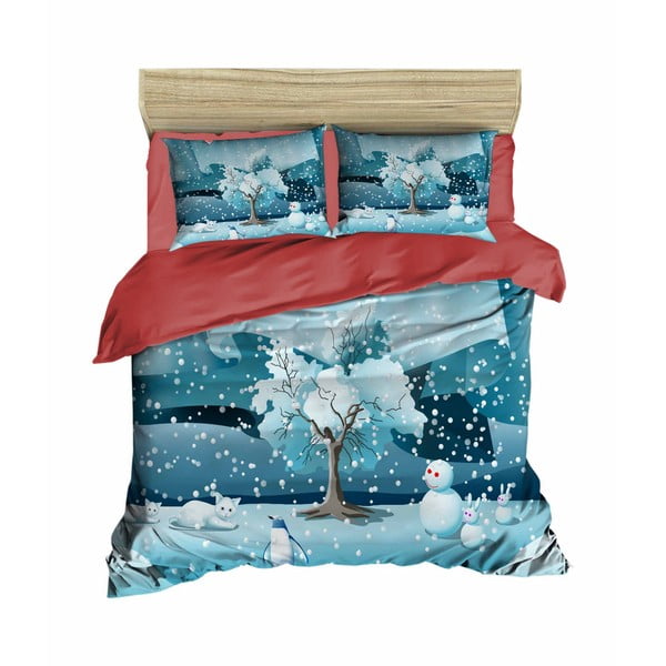 Kalėdinė dvivietės lovos patalynė su paklode "Fabio", 200 x 220 cm