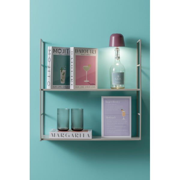 Violetinės spalvos stalinis šviestuvas LED butelio formos (aukštis 13 cm) su metaliniu gaubtu Cone Hat LED – Leitmotiv-image-1