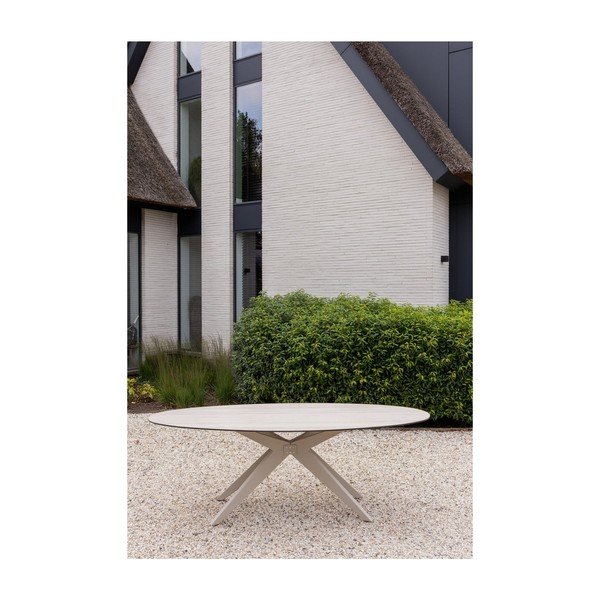 Iš aliuminio sodo valgomojo stalas 100x220 cm Elk – Exotan-image-1