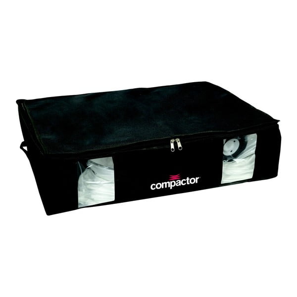 Juoda daiktadėžė su vakuumine pakuote Compactor Black Edition, 145 l tūrio