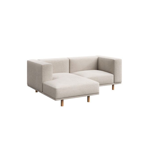 Kampinė sofa smėlio spalvos iš boucle (su kairiuoju kampu) Kukumo – Ame Yens-image-2