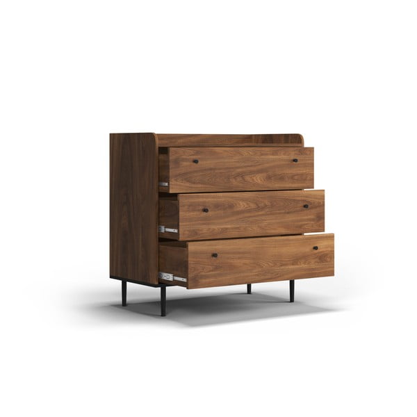 Žema riešutmedžio 90x90 cm komoda Ely - Cosmopolitan Design-image-4