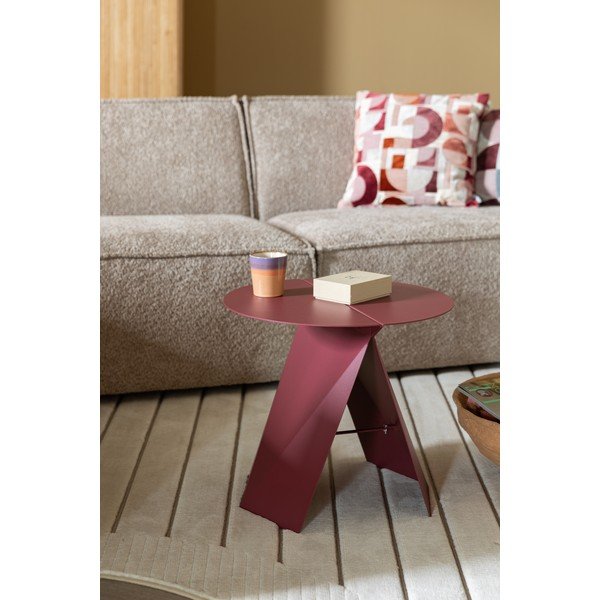 Iš metalo apvalios formos šoninis stalas 45x46 cm Foldy – Zuiver-image-1