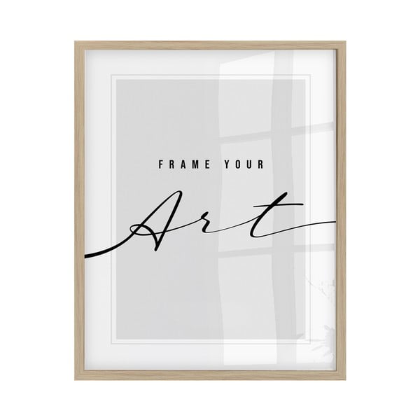 Natūralios spalvos pastatomas/pakabinamas rėmas 12x17 cm Beech – knor-image-1