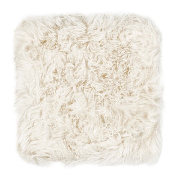 Balta avikailio pagalvėlė Royal Dream Zealand valgomojo kėdei, 40 x 40 cm
