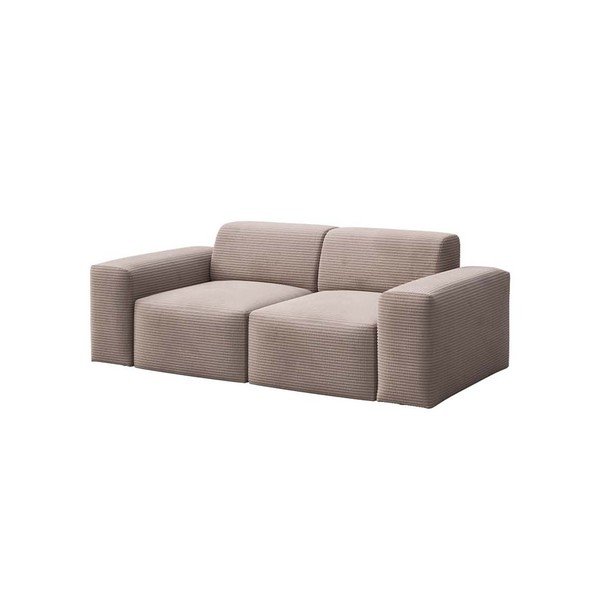 Sofa smėlio spalvos iš kordinio velveto 205 cm Fluvio – MESONICA-image-2