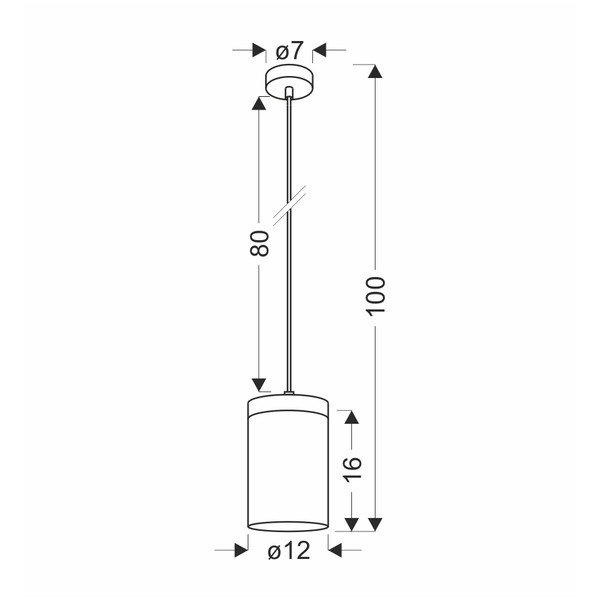 Kabantis šviestuvas juodos spalvos/natūralios spalvos ø 12 cm su stiklo gaubtu Wels – Candellux Lighting-image-1