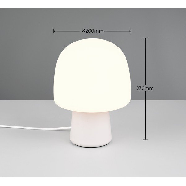 Stalinis šviestuvas baltos spalvos (aukštis 27 cm) su stiklo gaubtu Steen – Trio-image-4