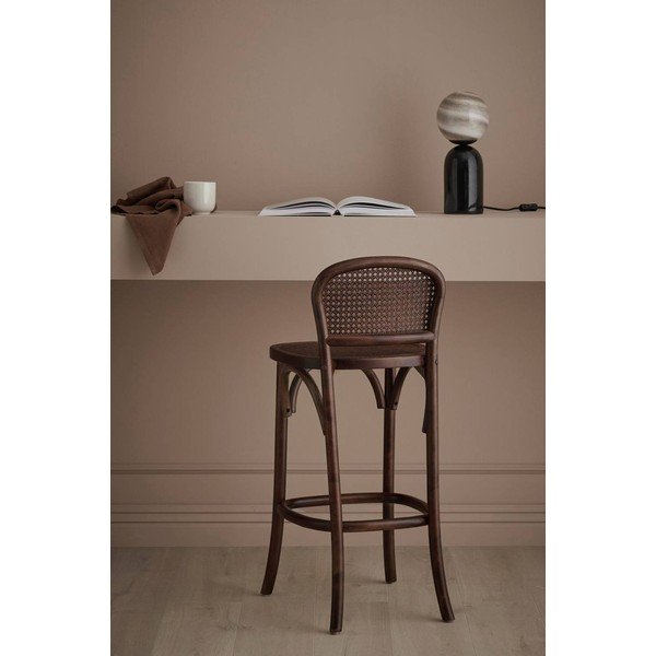 Tamsiai rudos spalvos iš rotango baro taburetė (sėdynės aukštis 67 cm) Today – Ellos Home-image-1