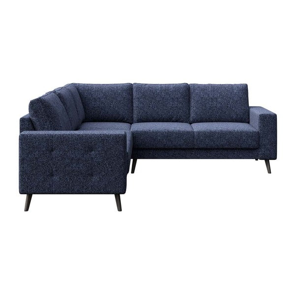 Modulinė kampinė sofa tamsiai mėlynos spalvos Fynn – Ghado
