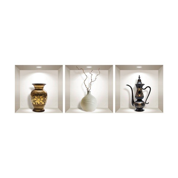3 3D sieninių lipdukų rinkinys Ambiance Decorative Objects-image-2