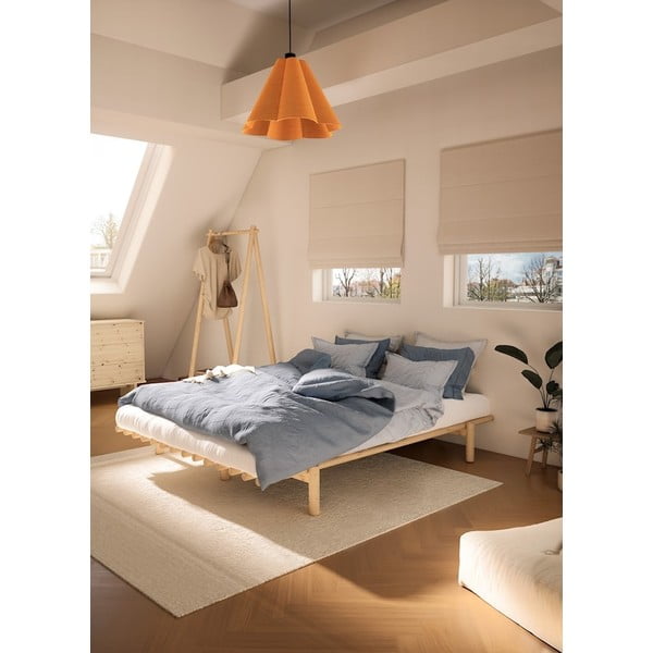 Pušies medienos lovos rėmas Karup Design Pace Natural, 180 x 200 cm-image-1