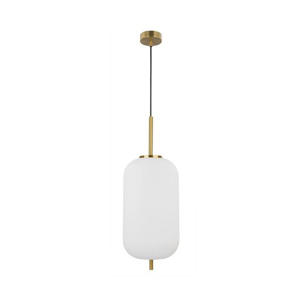 Baltos spalvos/žalvario spalvos iš stiklo kabantis šviestuvas ø 22 cm Lato – Nova Luce
