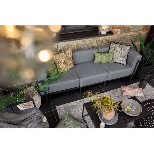 Grafito pilkos spalvos trivietė sodo sofa Bonami Selection Bellisima-image-4