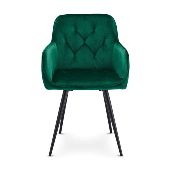 Valgomojo kėdės iš aksomo žalios spalvos 2 vnt. Nadja – Furnhouse-image-1