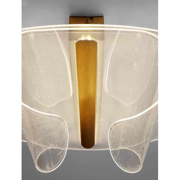 Auksinės spalvos iš aliuminio lubinis šviestuvas LED su pritemdymo funkcija 55x45 cm Valentin – Nova Luce-image-4
