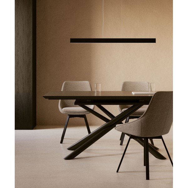 Iš keraminės plokštės prailginamas valgomojo stalas su papildomu stalviršiu 90x160 cm Theone – Kave Home-image-1