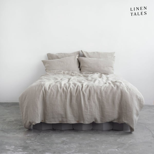 Kreminės spalvos patalynė viengulė lova 135x200 cm - Linen Tales