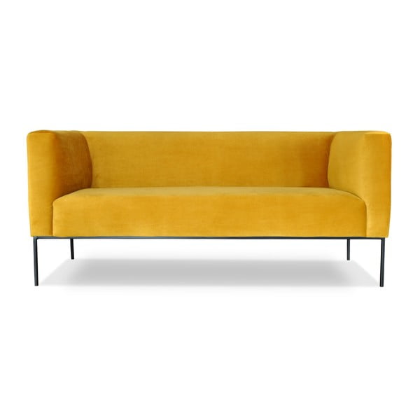 Geltonos spalvos dvivietė sofa "Windsor & Co. Sofos Neptūnas