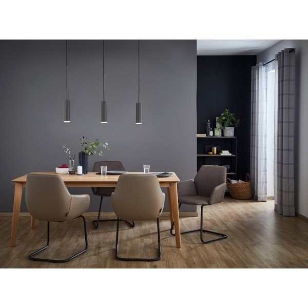 Kabantis šviestuvas juodos spalvos LED su pritemdymo funkcija Stina – Fischer & Honsel-image-1