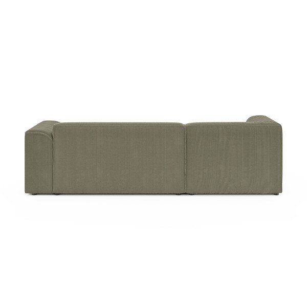 Žalios spalvos kampinė sofa iš kordinio velveto (su kairiuoju kampu/su gultu) Merid  – Ropez-image-4